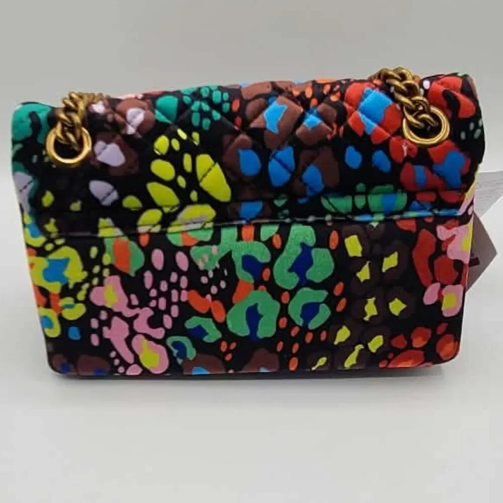 Kurt Geiger London Brixton Velvet Colorful Shoulder Bag with chain Straps NWT!